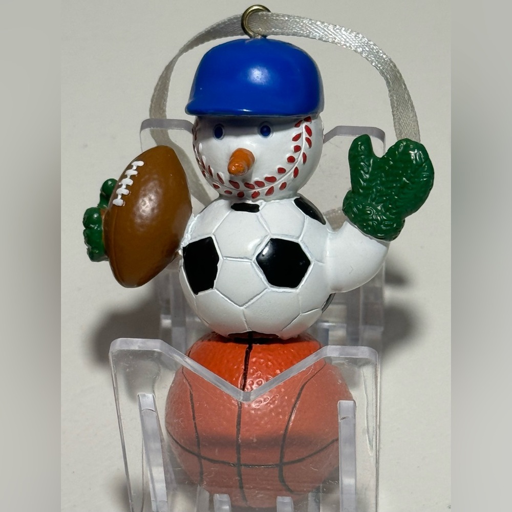 Hallmark Sporty Snowman Ornament NEW